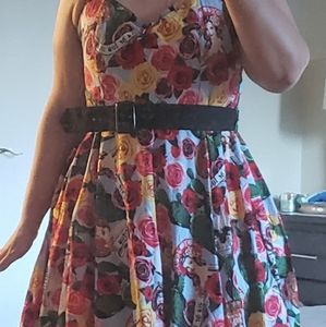 Hell Bunny halter dress Day of the Dead